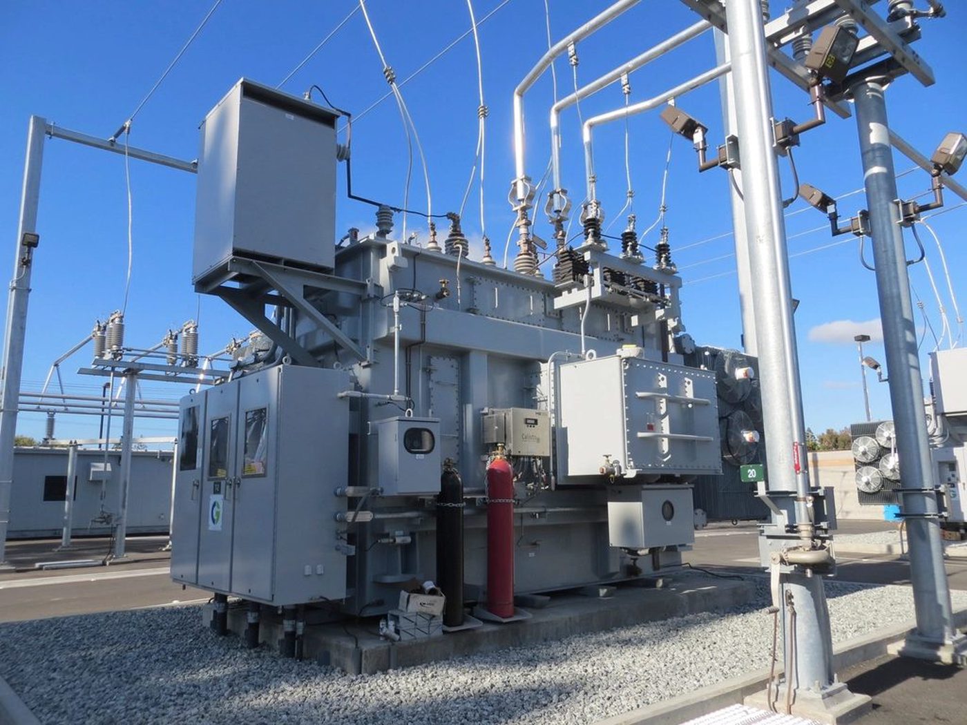A distribution substation transformer